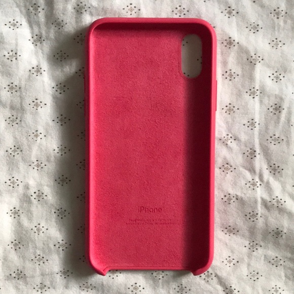 Apple Accessories - Pink Suede Inside iPhone X Case